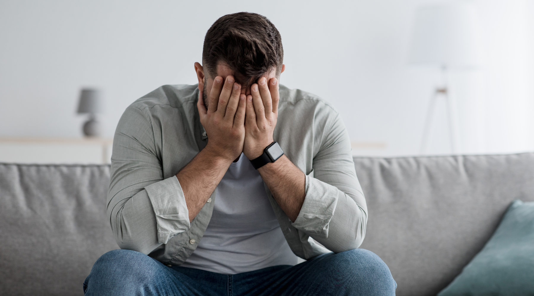 Depressed man. The link between testosterone and mental health